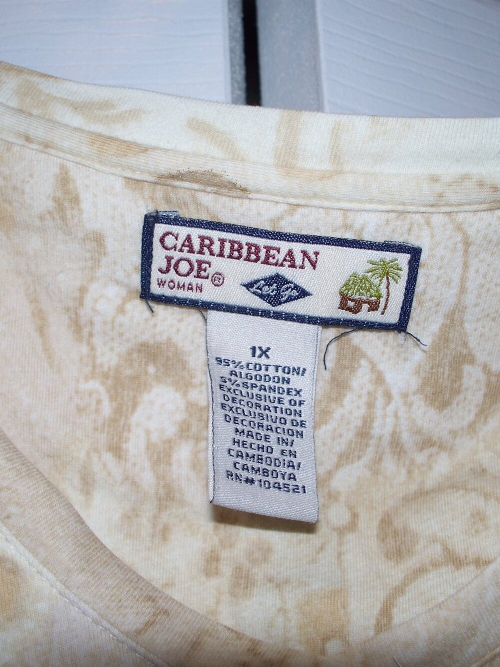 Caribbean Joe Tunic size 1x - Picture 2 of 3